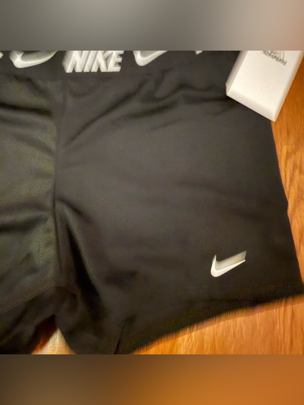 NWT Nike Swim Fusion Logo Tape Women's 3" Kickshort Black NESSG277-001 Sz Medium - Picture 4 of 11